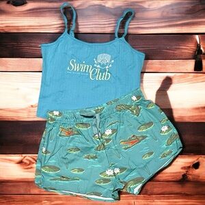 New girls HBO The White Lotus 2 piece pj shorts and tank top set